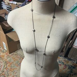 Brighton Long Silver Necklace - possible to double